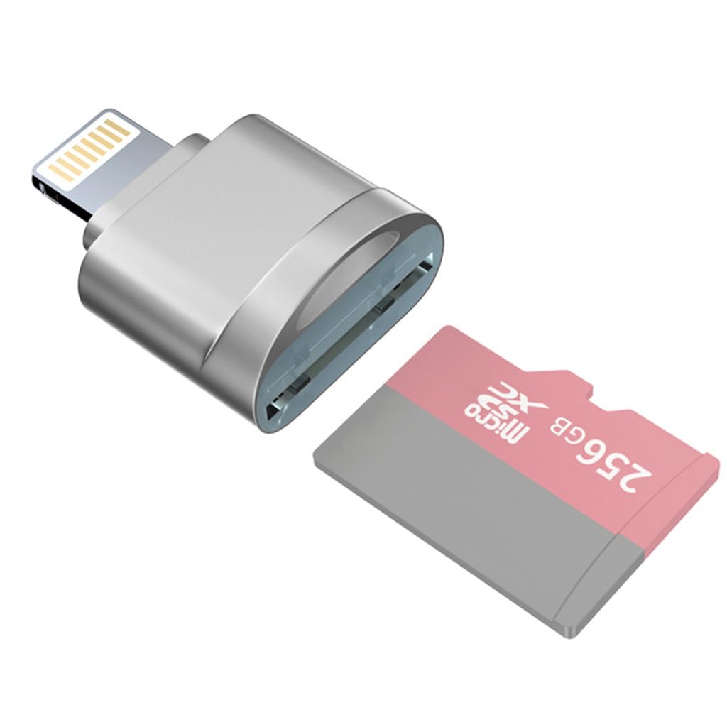 Verilux Micro SD Card Reader for iPhone iPad, Micro SD/TF Card Reader Memory Card Reader for iPhone Plug and Play Card Reader for iPhone 13/12/Pro/11/X/XR/Max Verilux Micro SD Card Reader for iPhone iPad, Micro SD/TF Card Reader Memory Card Reader for iPhone Plug and Play Card Reader for iPhone 13/12/Pro/11/X/XR/Max